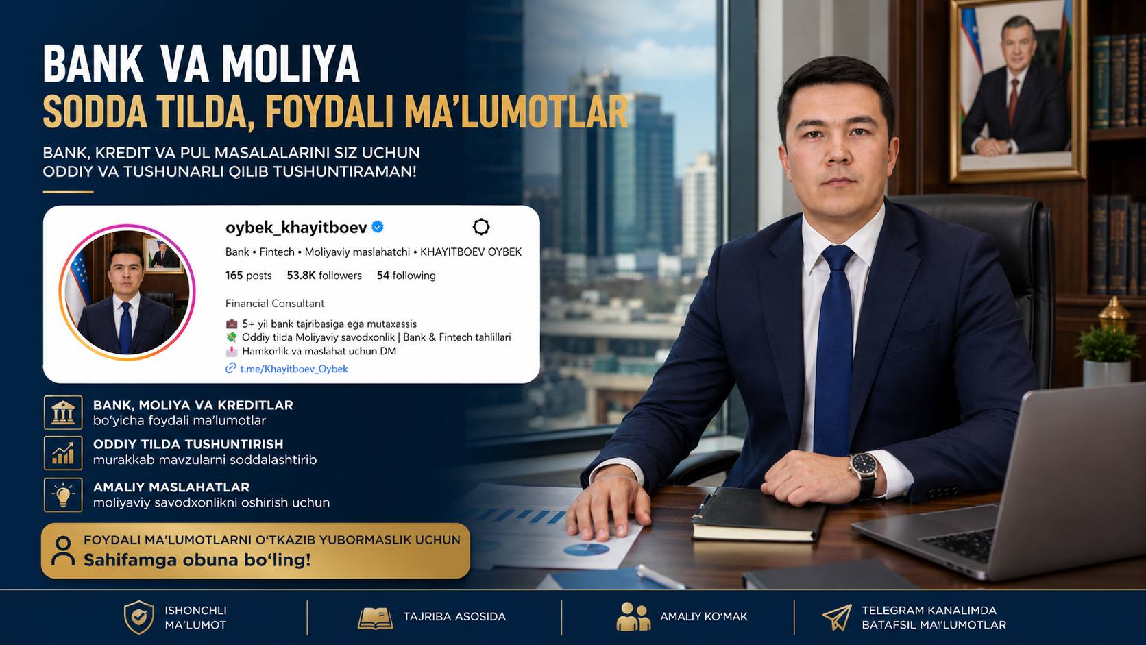 Bankir - Khayitboev Oybek 🏦