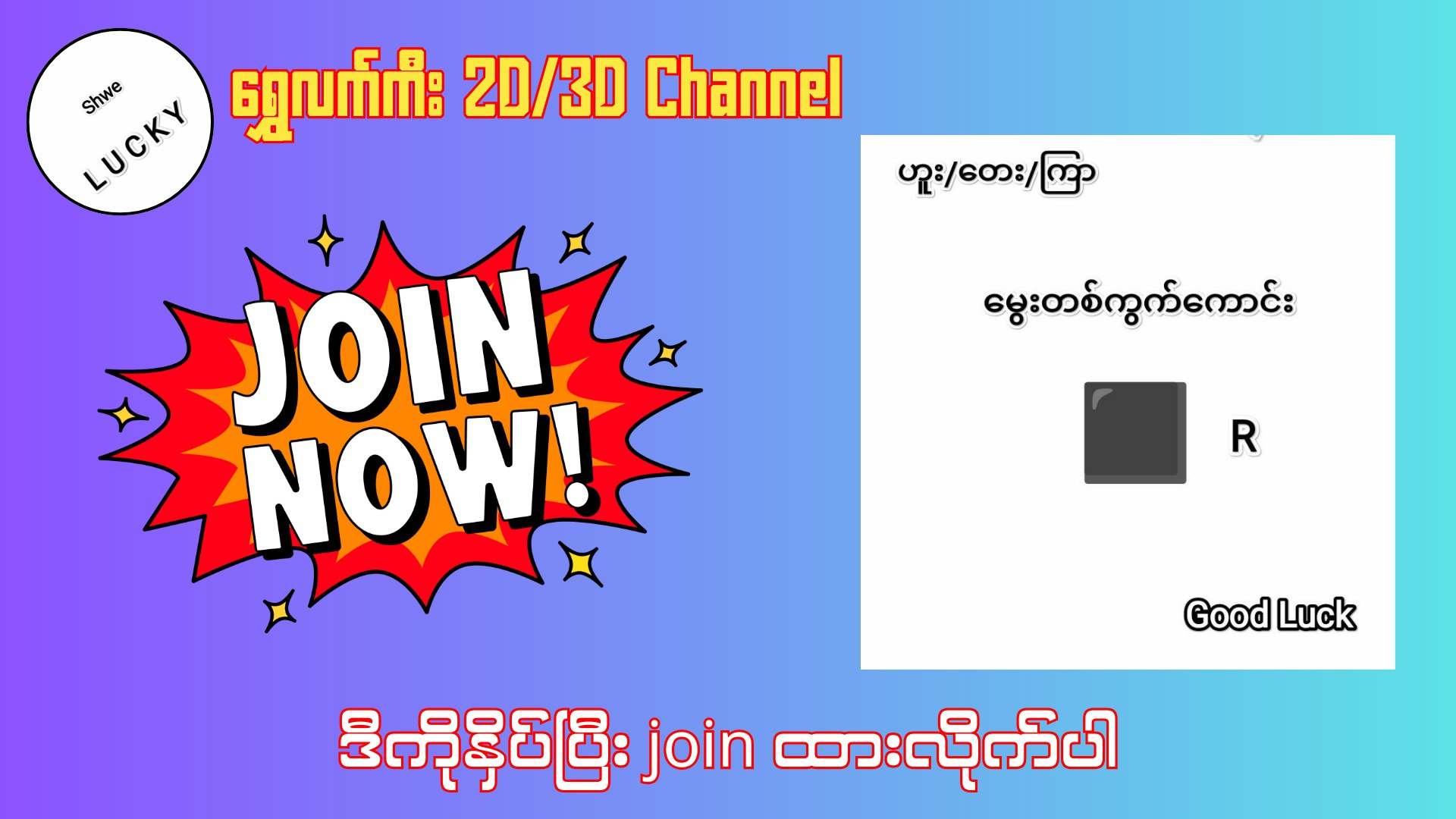 တစ်ကွက်ကောင်းသီးသန့် 2D/3D Channel