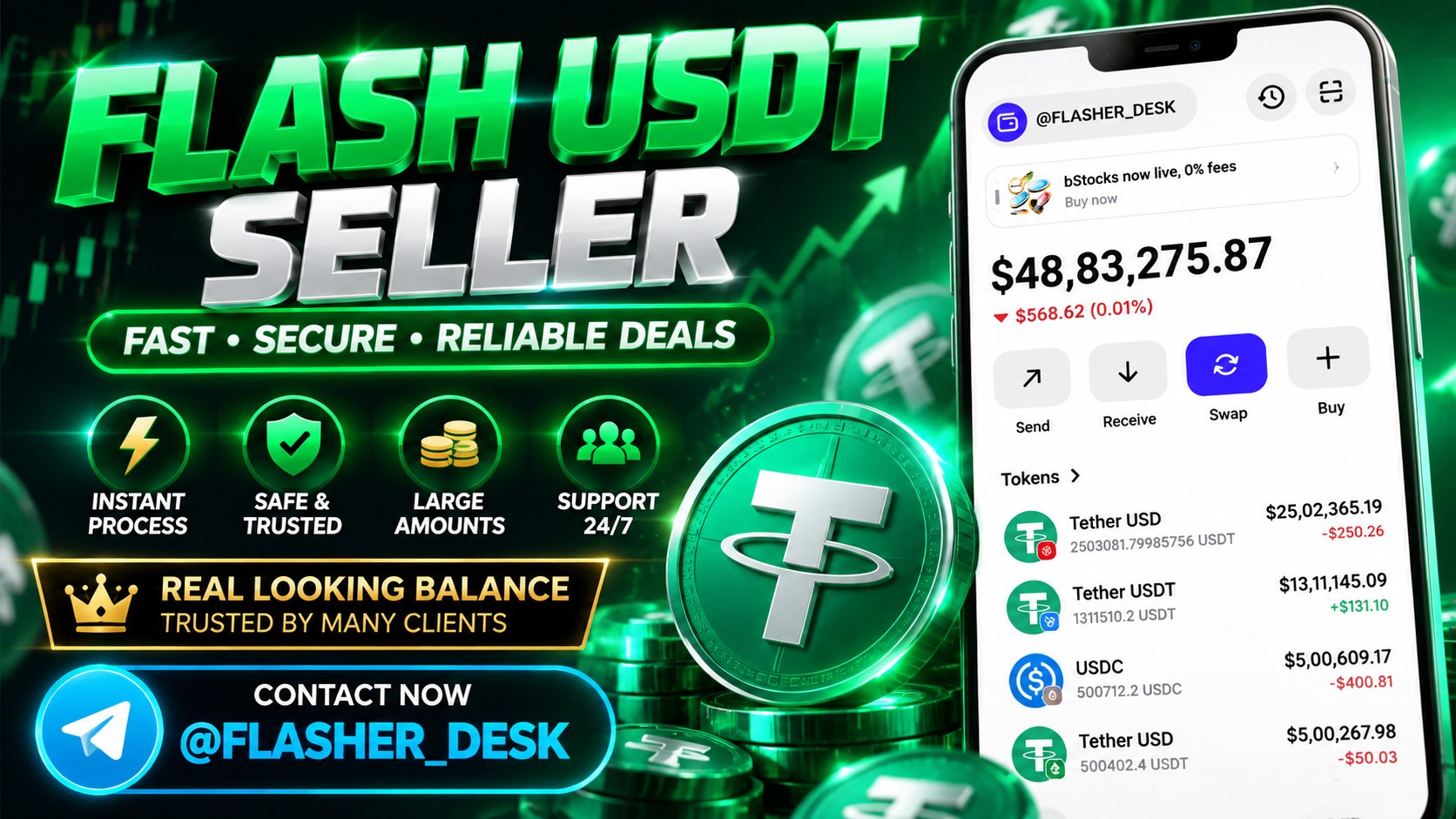 CRYPTO USDT BTC FLASH