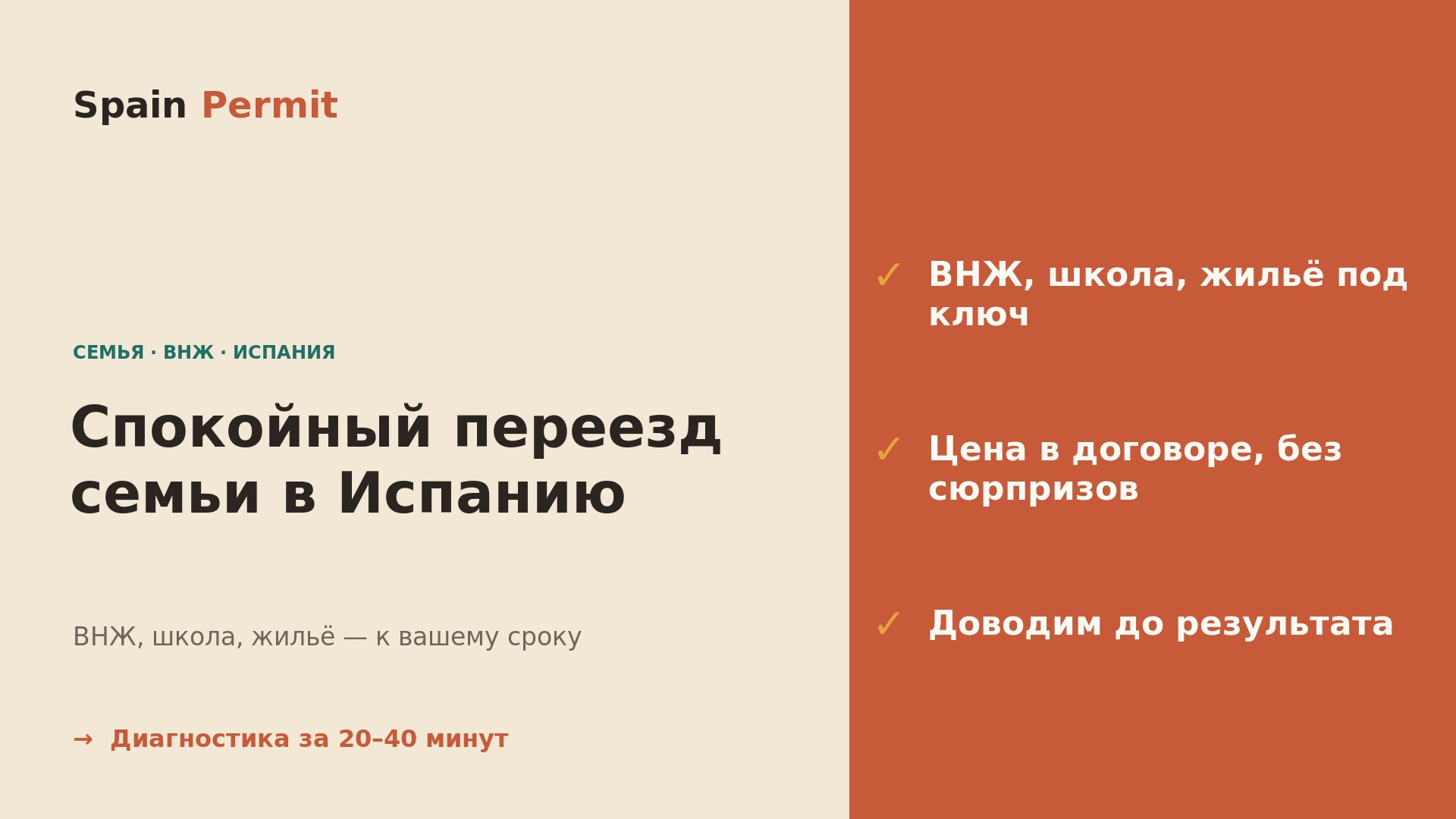 Spain Permit - переезд семьи под ключ