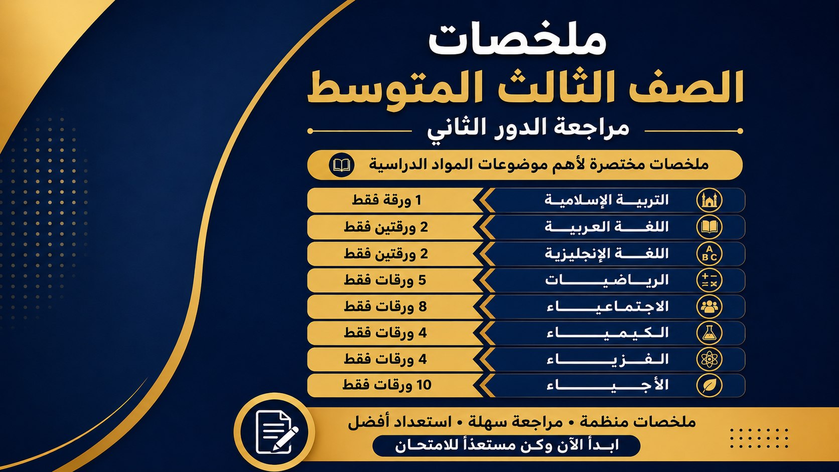 الصف الثالث المتوسط