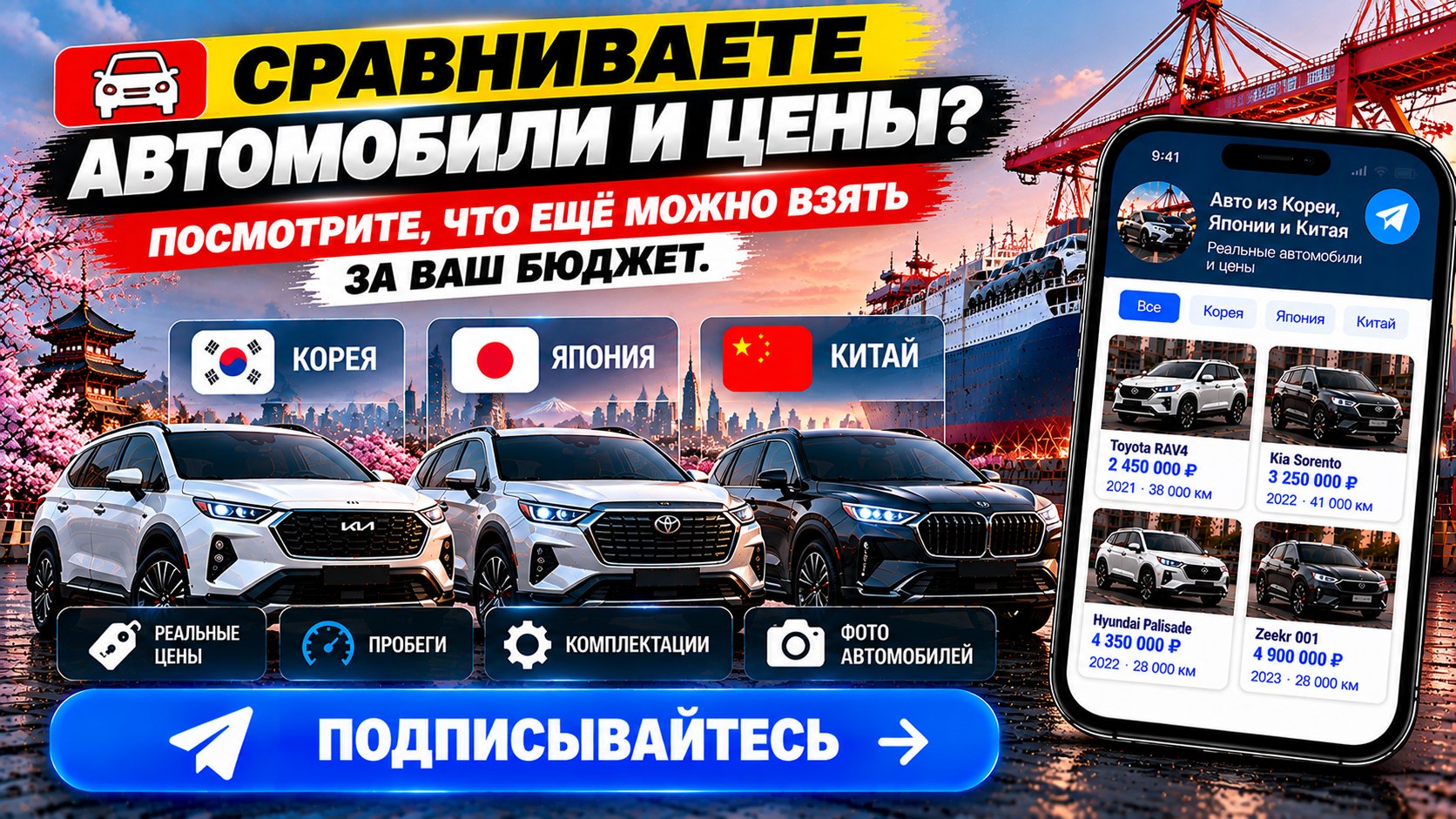 Импорт авто из Китая, Кореи, Японии | ЮФО