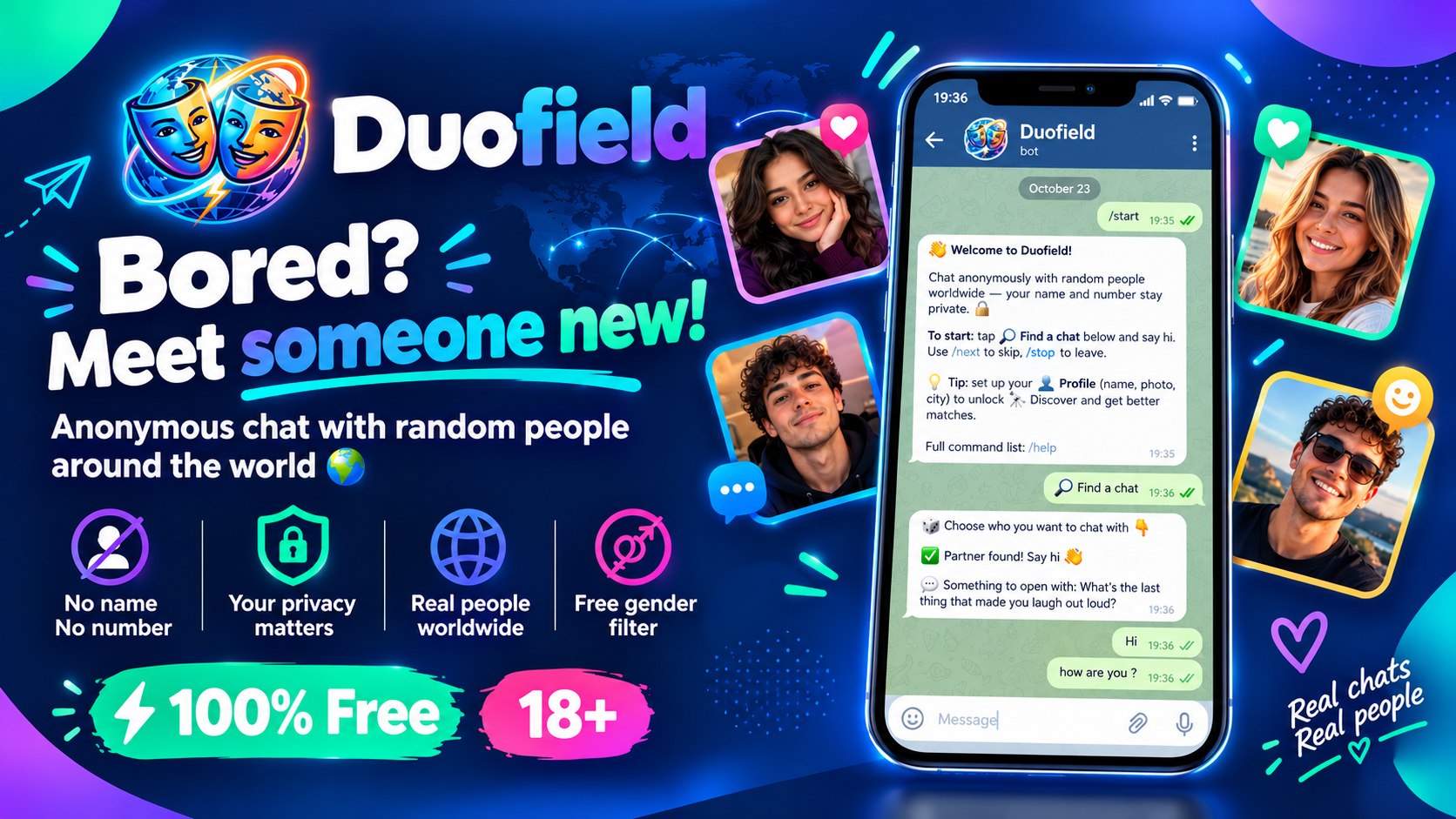 Duofield 💬 | Anonymous Chat