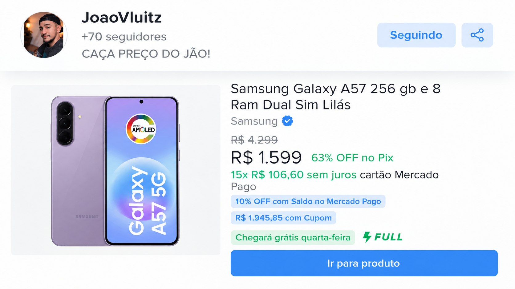 Caça preço do Jão - Ofertas e Cupons todo dia! As melhores promoções.☕️🔎