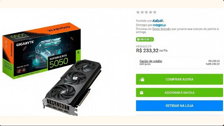 SÓ OFERTAS DE PLACA DE VIDEO - PC DO RAFA