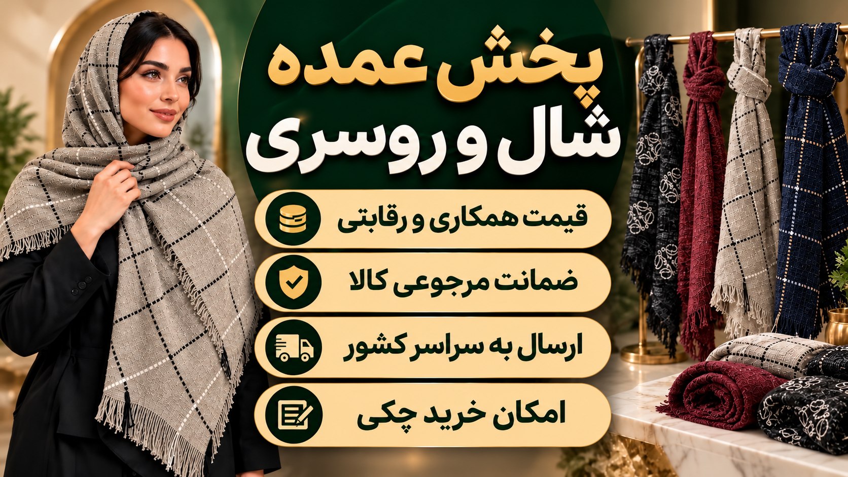 پخش عمده شال و روسری به سود