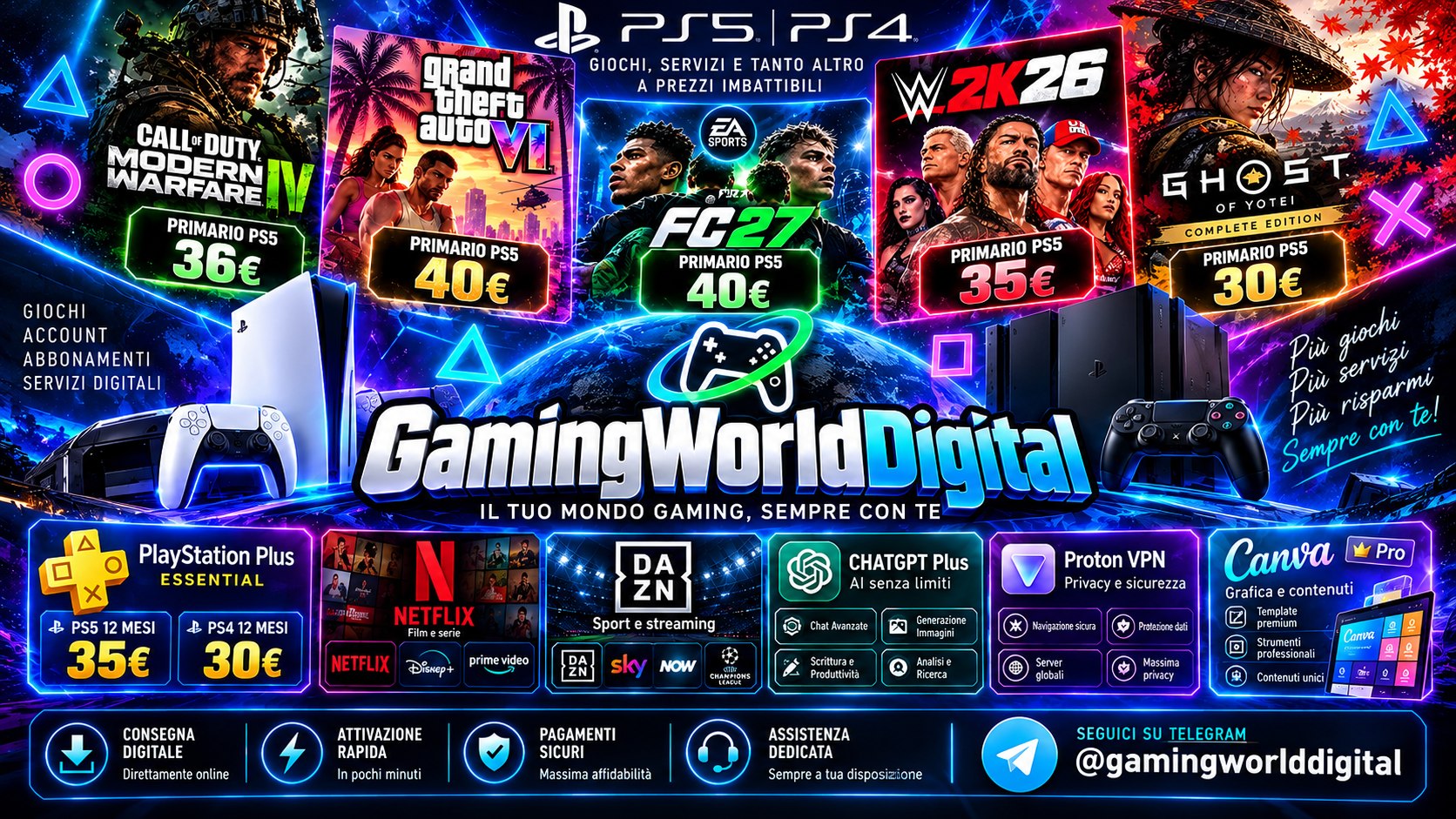 💎Giochi Ps4/Ps5 e PC in Digitale_GamersWorld