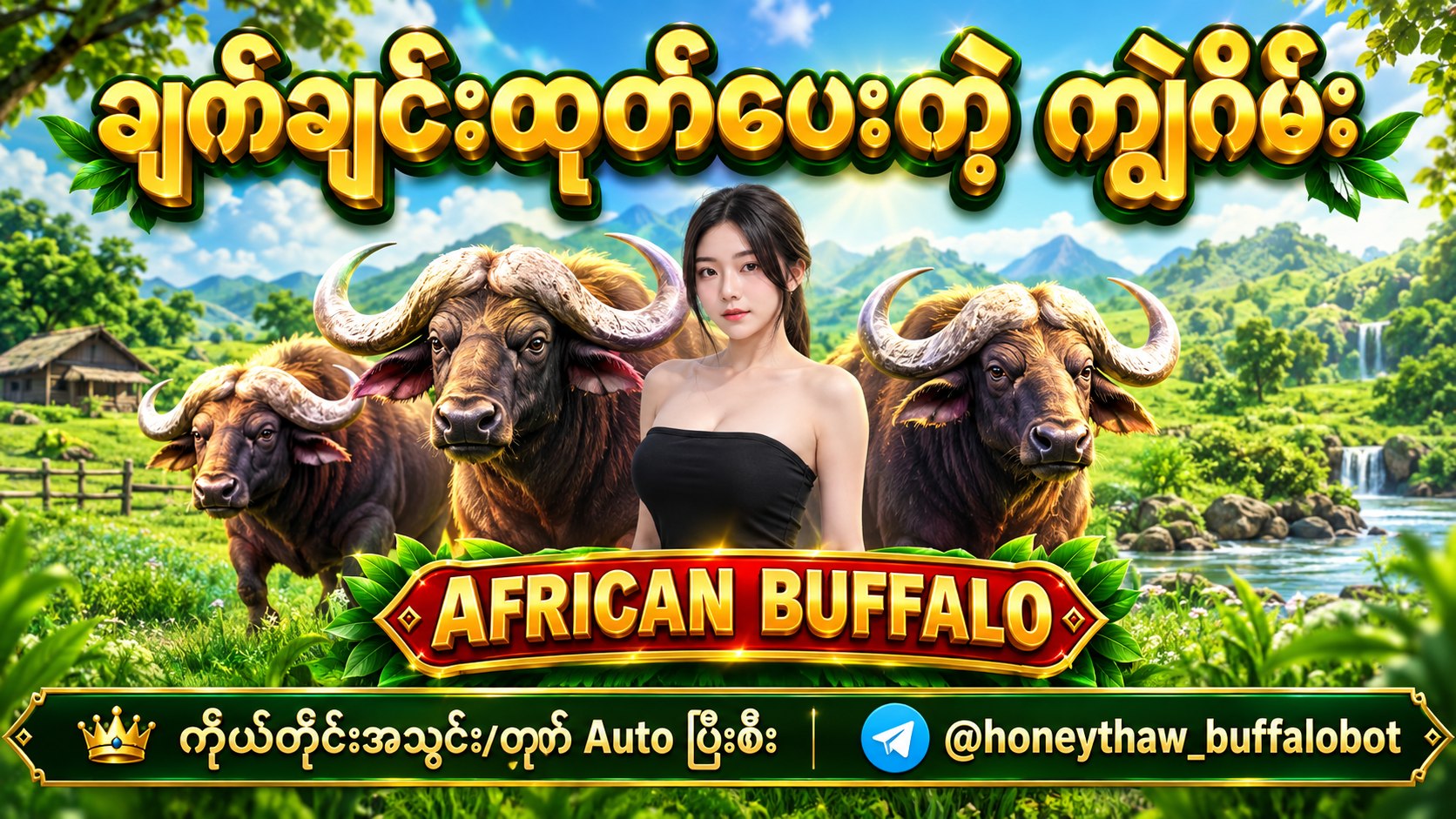 ⏰ဟန်နီသော် - buffalo ကျွဲဂိမ်းအစစ်