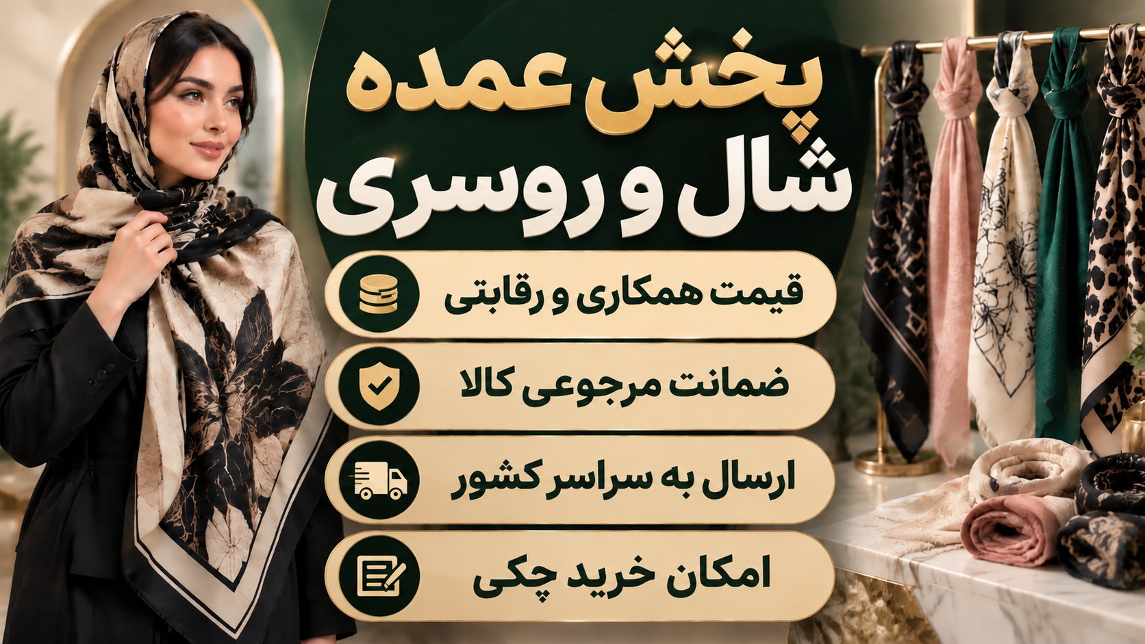 پخش عمده شال و روسری به سود