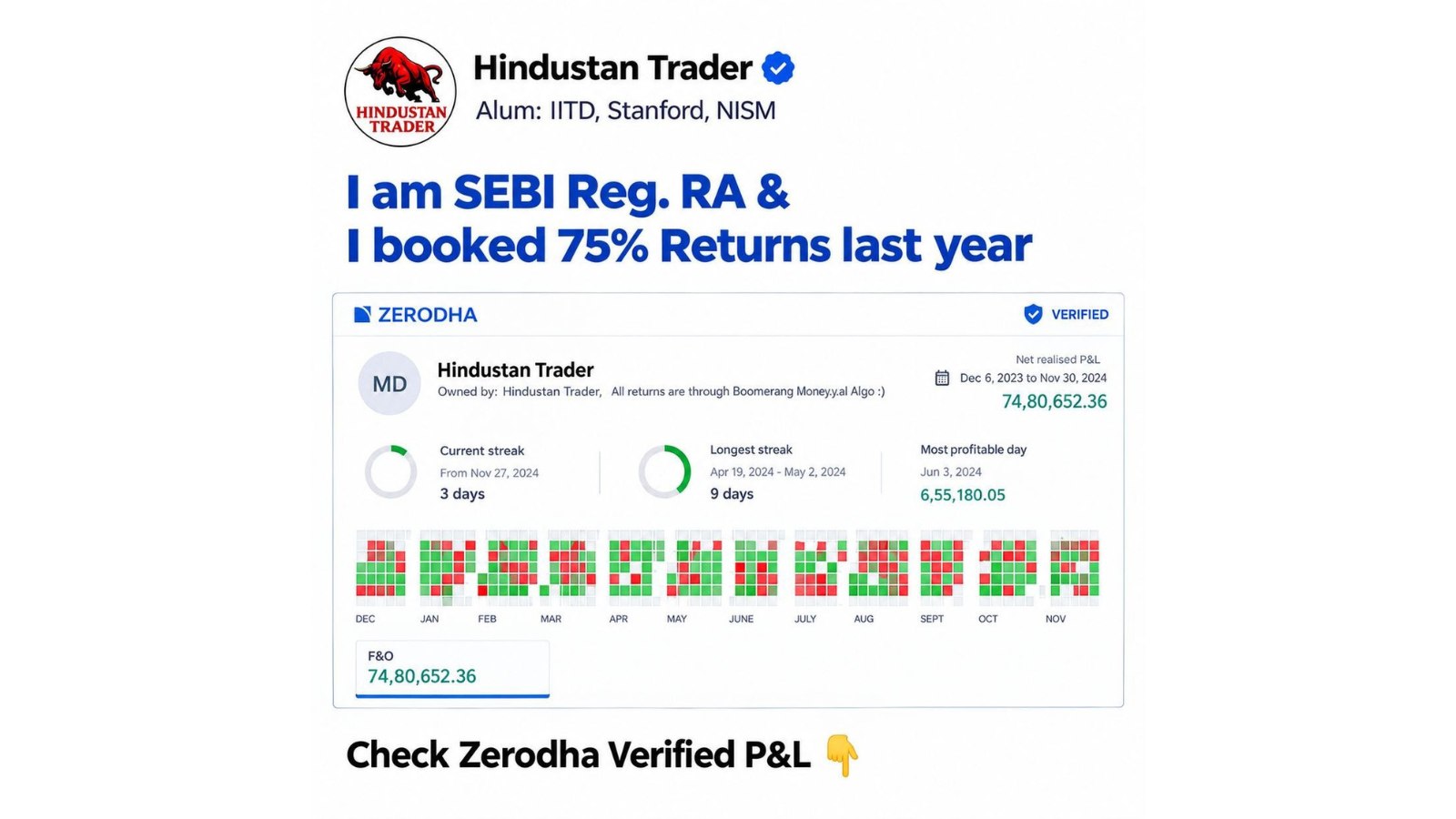 Hindustan Trader Sensex Nifty Calls
