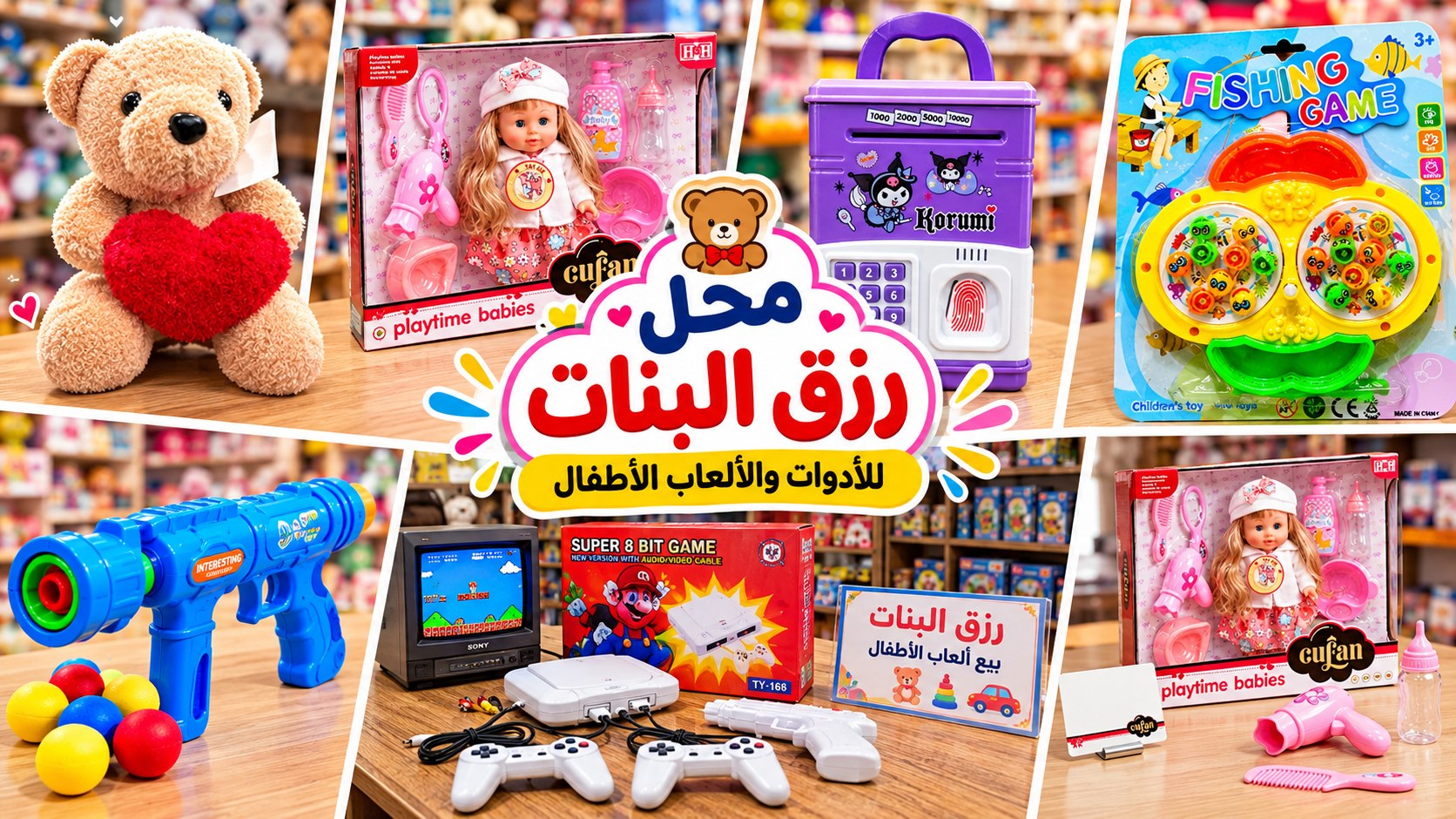 محل رزق البنات لألعاب الأطفال🎳