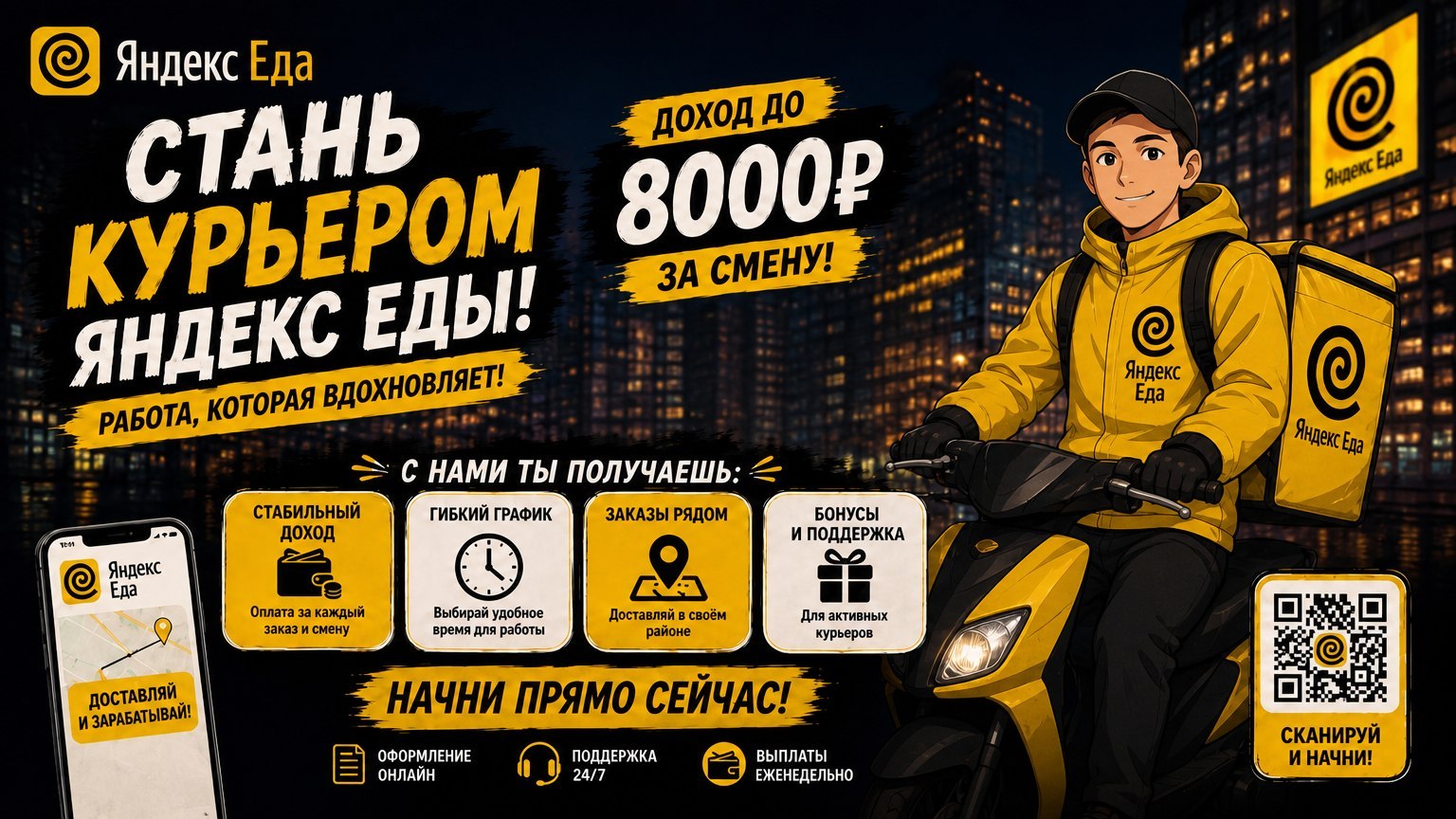 Курьеры/ Работа с еженедельными выплатами