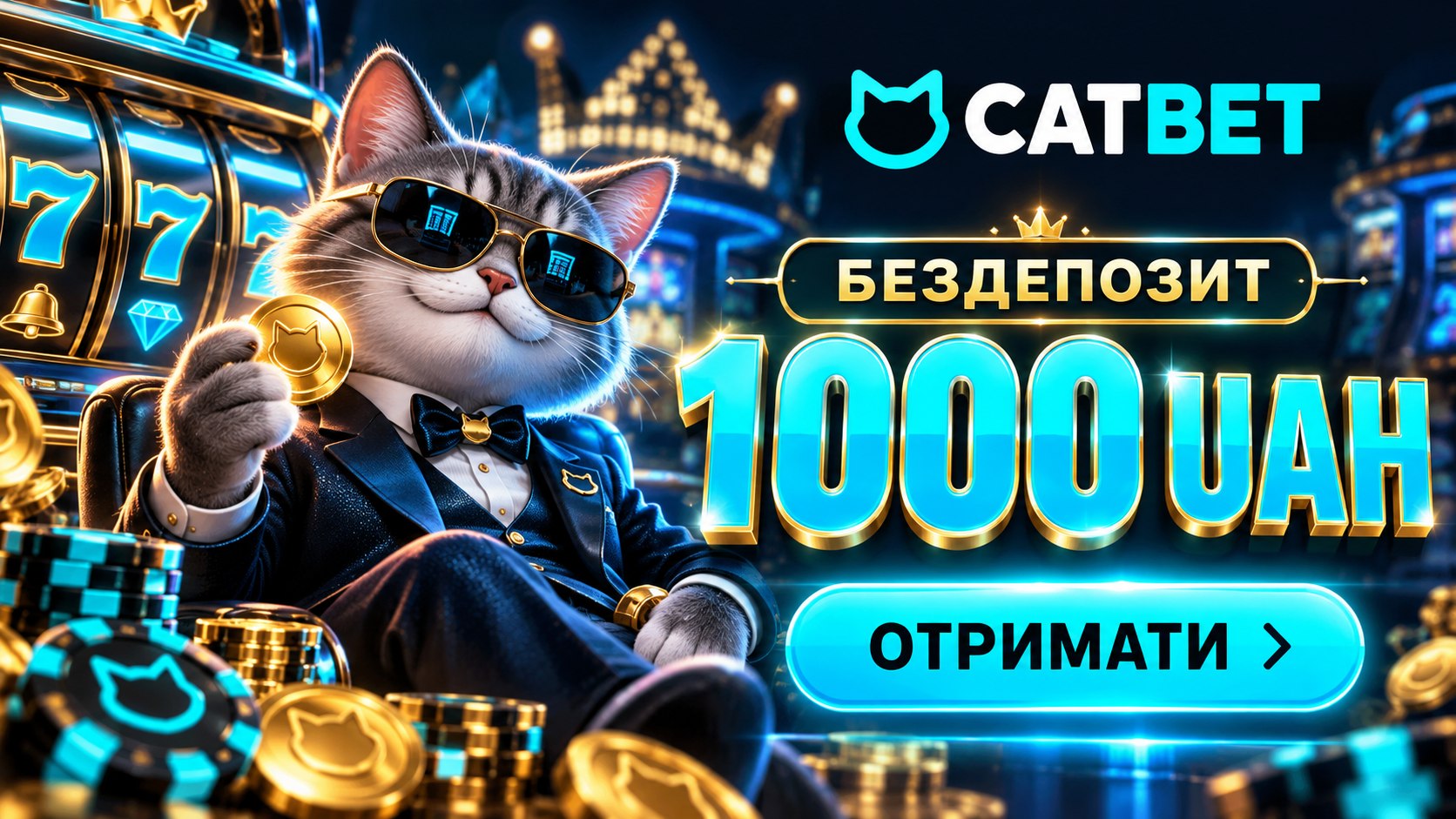 Бездепозит 1000 грн CATBET 🎰