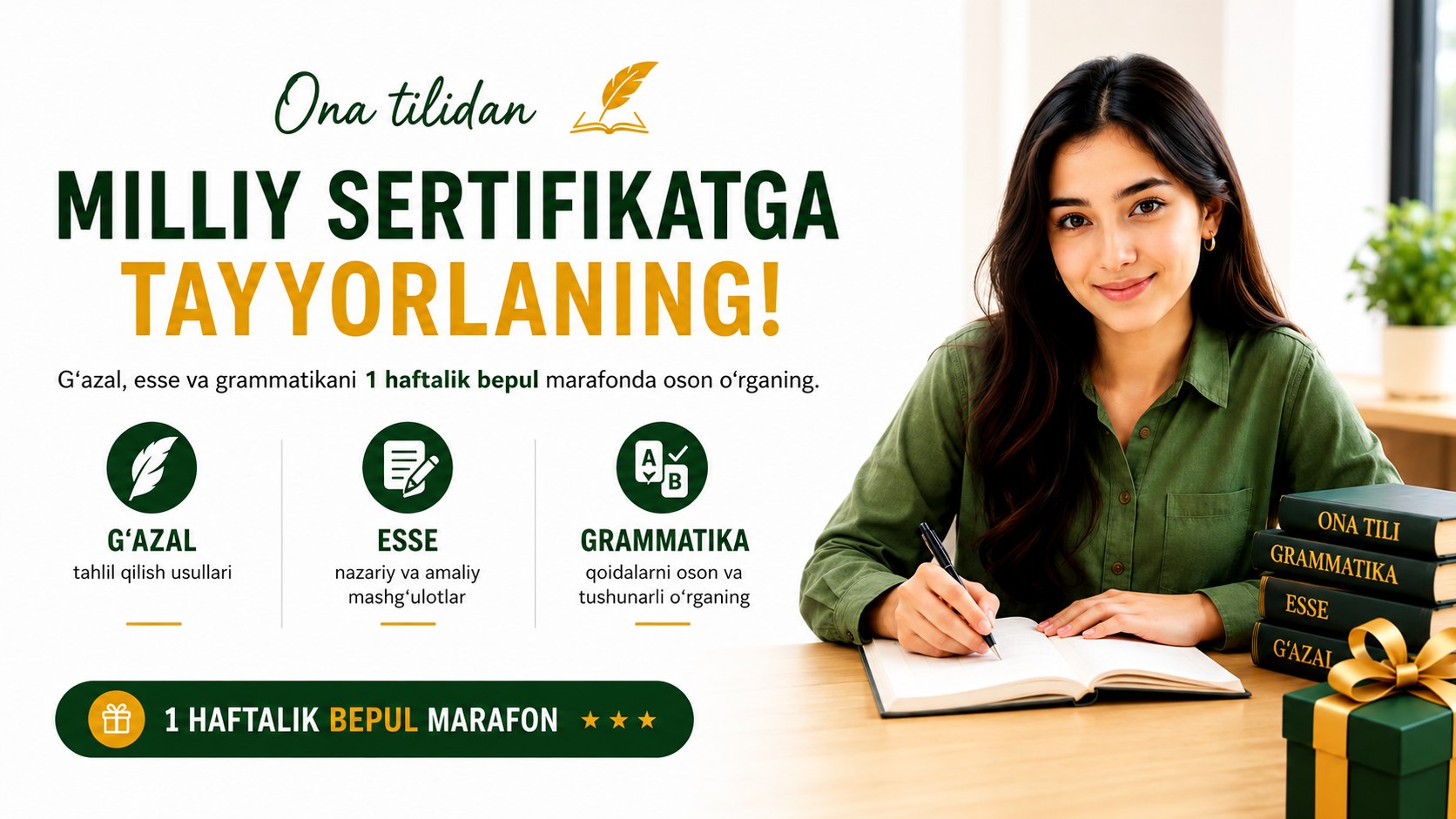 Iskandarova Ona tili Milliy Sertifikat