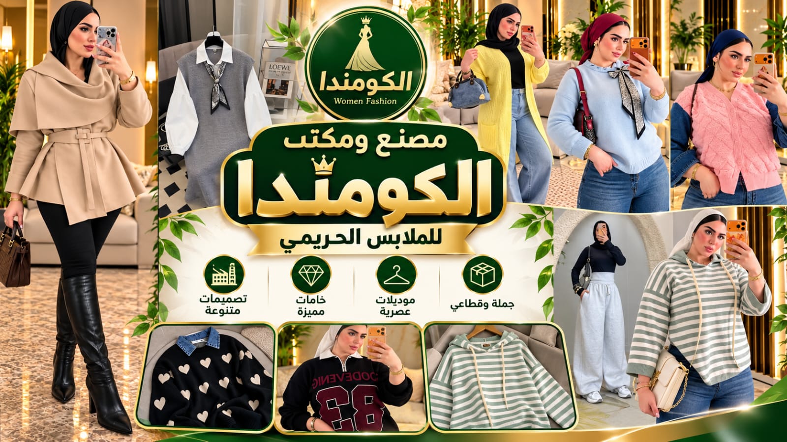 مصنع ومكتب الكومندا للملابس الحريمي الكاچوال