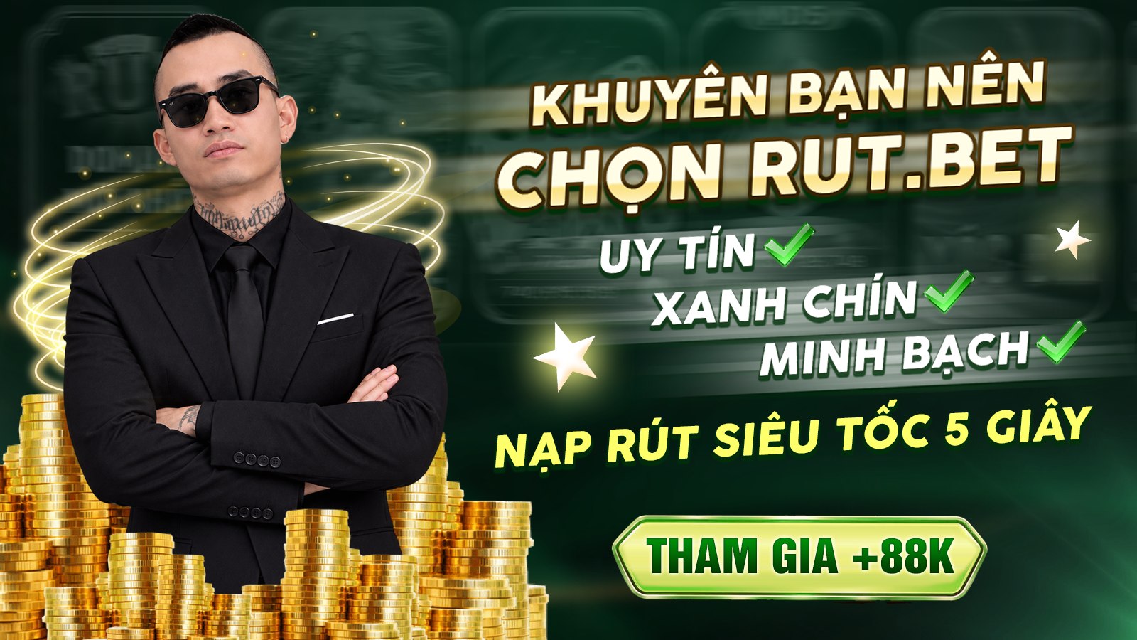 RUTBET | VÀO 1 XU, THU BẠC TỶ