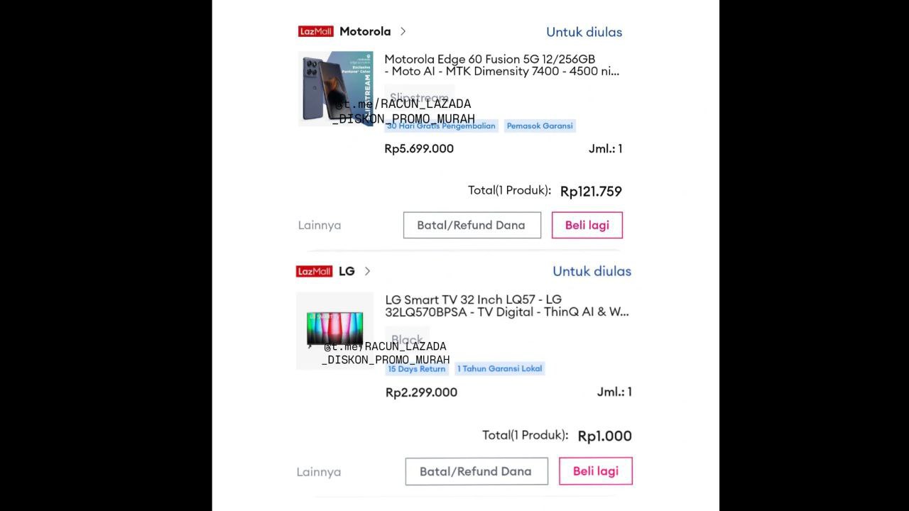 RACUN LAZADA DISKON PROMO MURAH