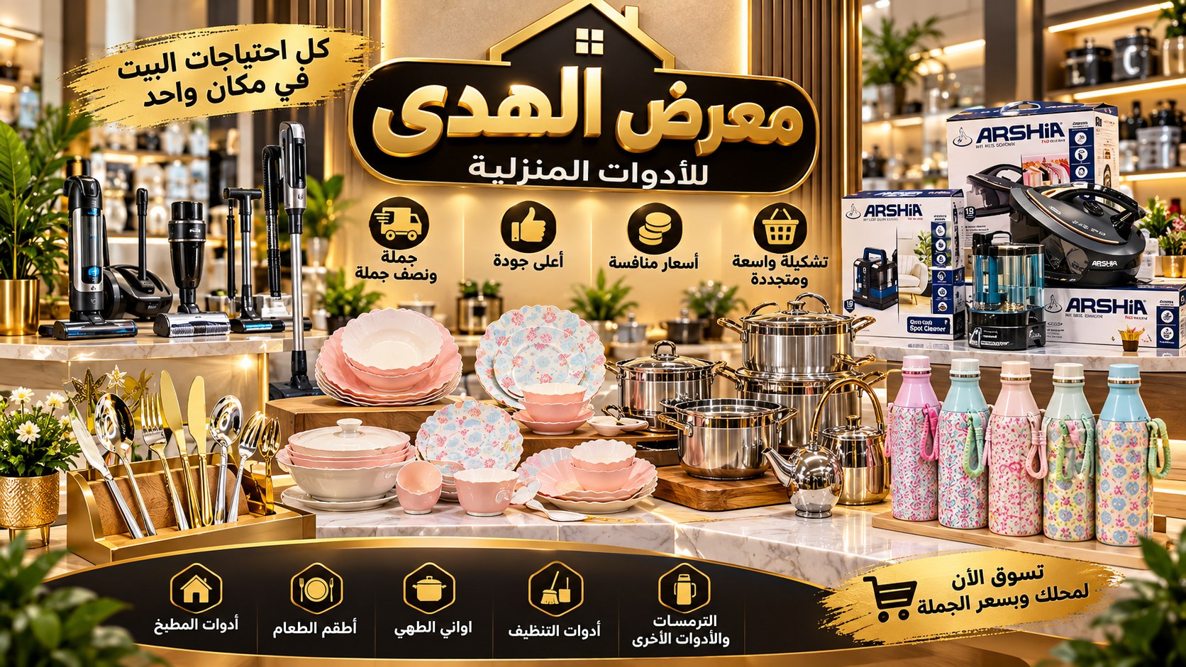 الهدي ستور للادوات المنزليه والمفروشات العصريه جمله وقطاعي بسعر الجمله