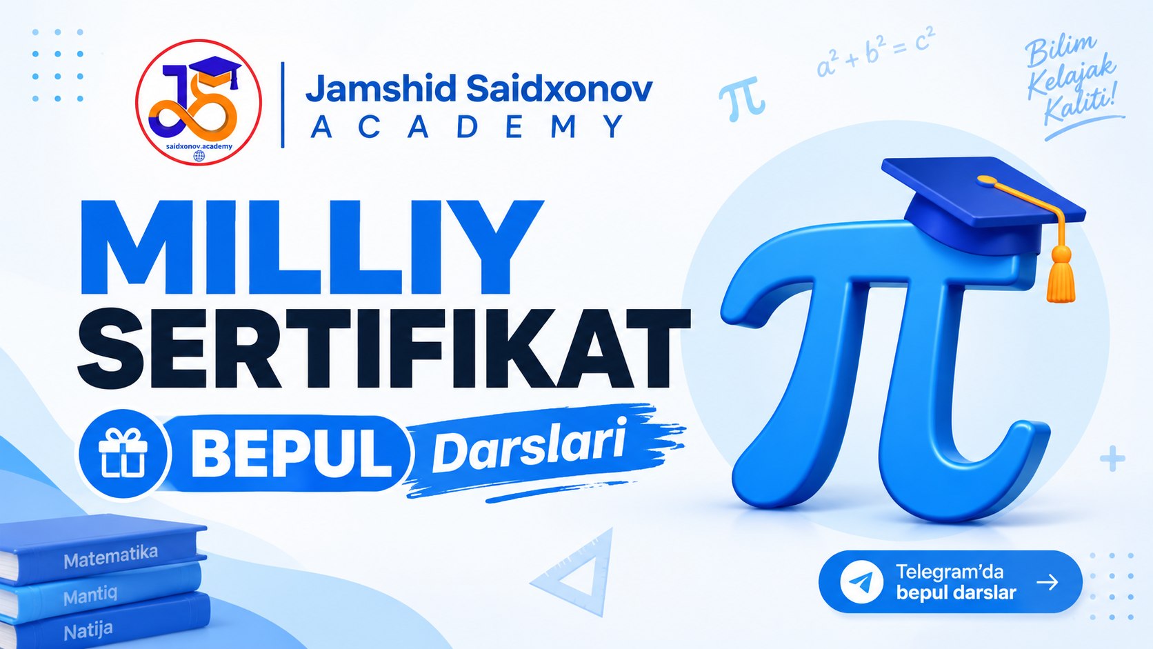 Matematika Milliy Sertifikat | Jamshid Saidxonov