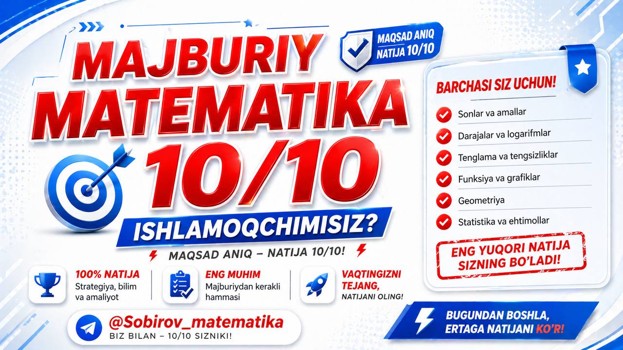 Matematika A+ | Ravshan Sobirov