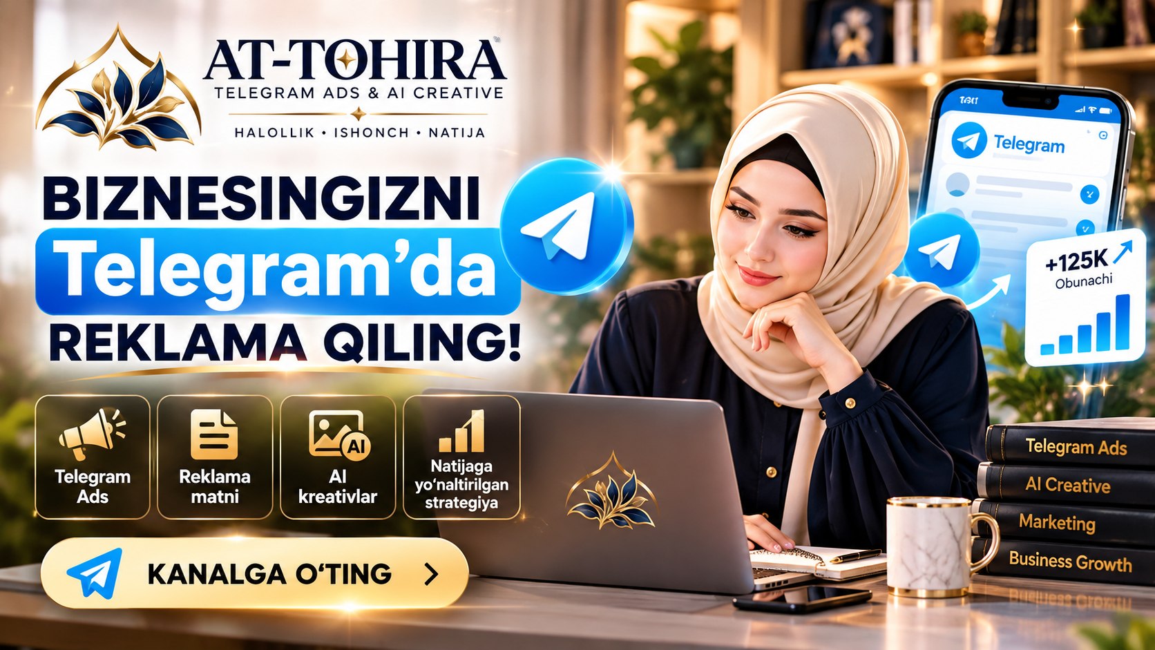 AT-TOHIRA | Telegram Ads & AI Creative
