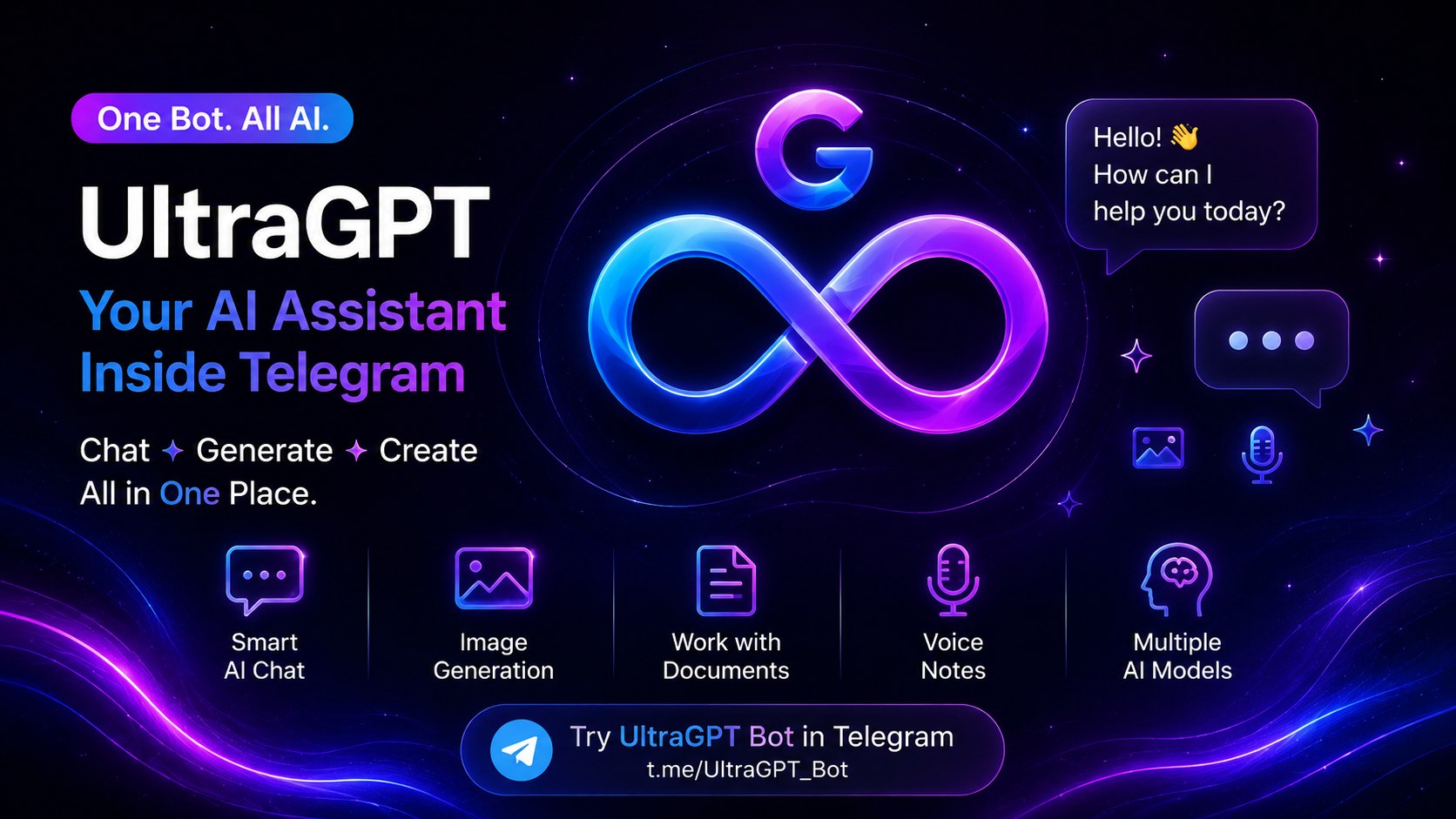 UltraGPT Bot — Multiple AI Models. One Subscription.