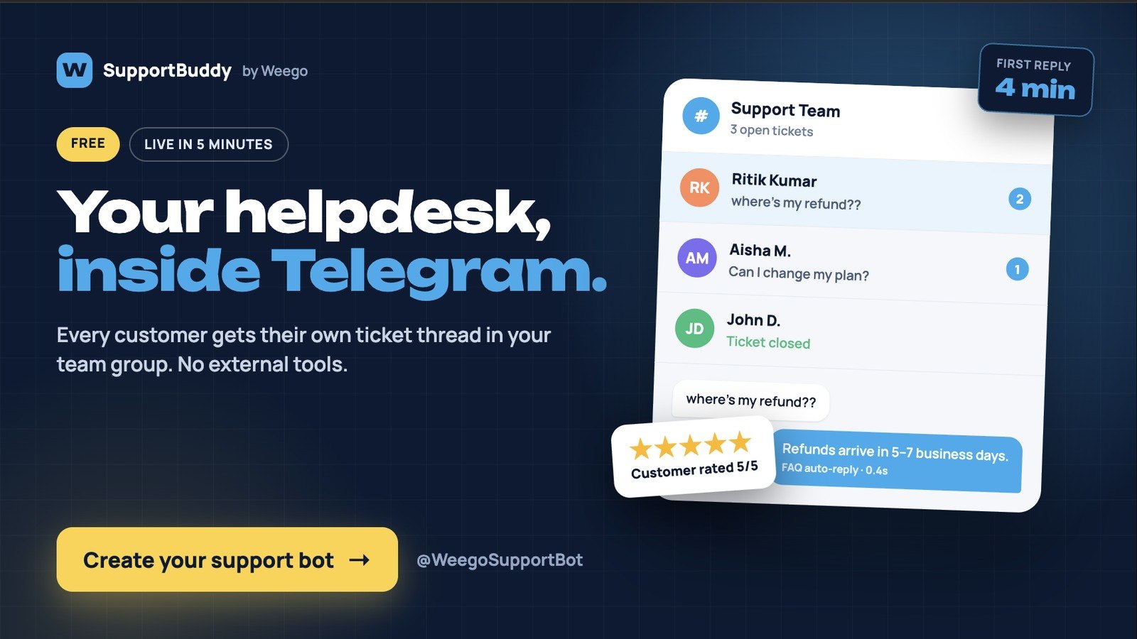 Support Buddy Bot - Support Bot Creator