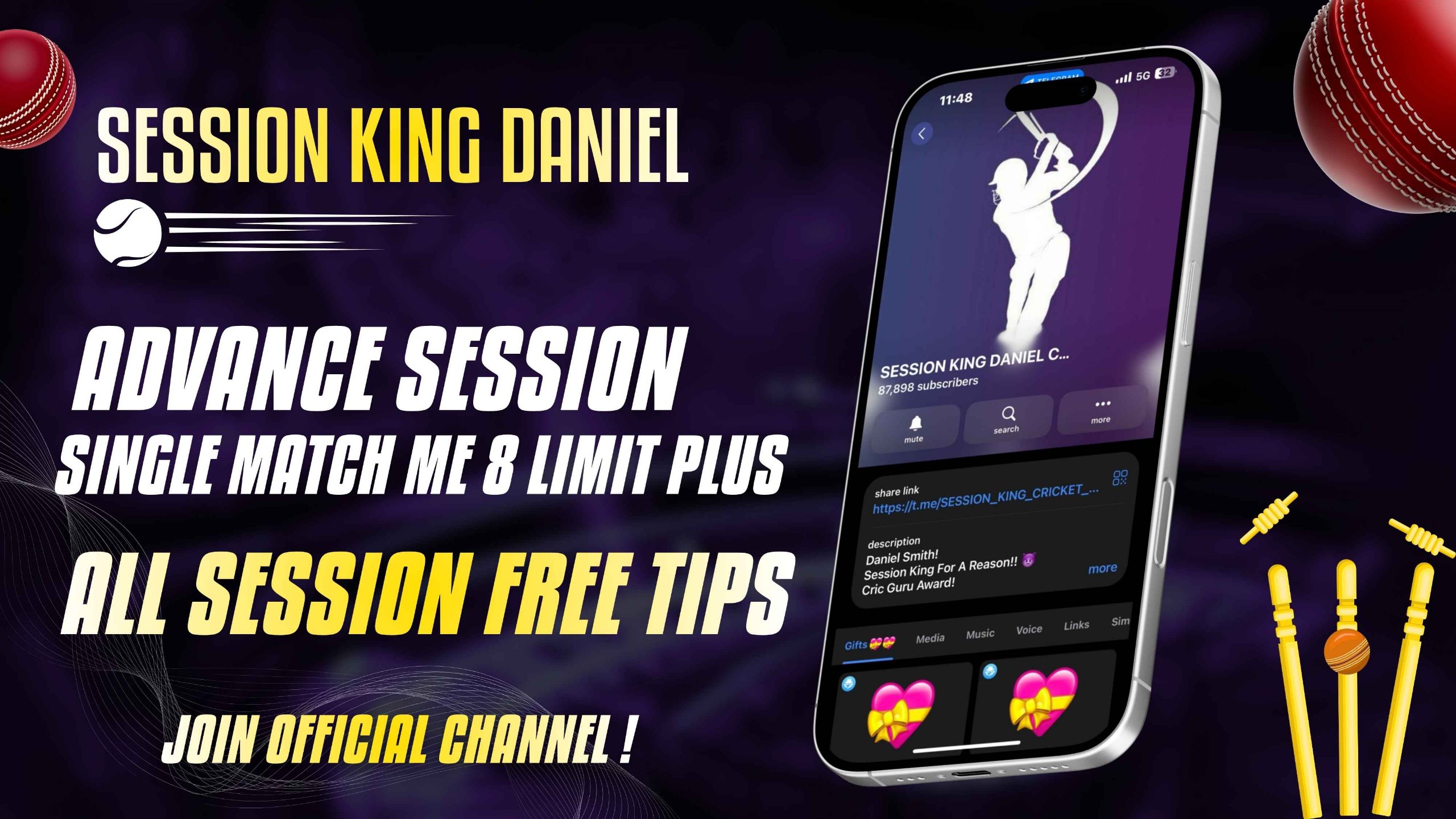 SESSION KING DANIEL CRICKET