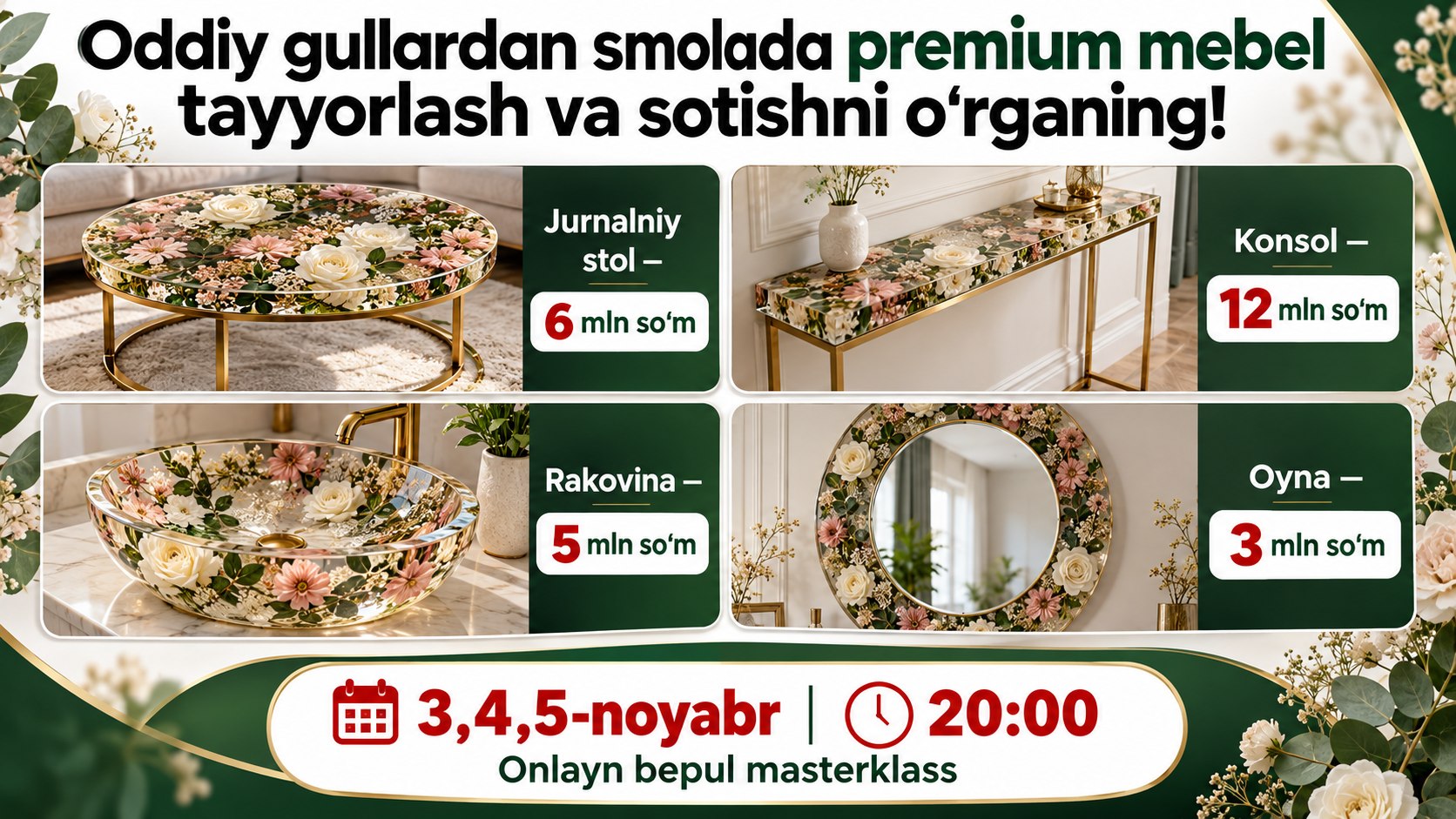3-4-5-noyabr | 0 dan Smolada 5000$ daromadgacha | Firuza Xudoyberdiyeva
