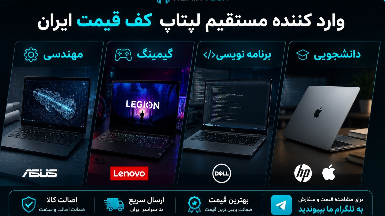 Hemixtech وارد کننده لپتاپ استوک در بانه