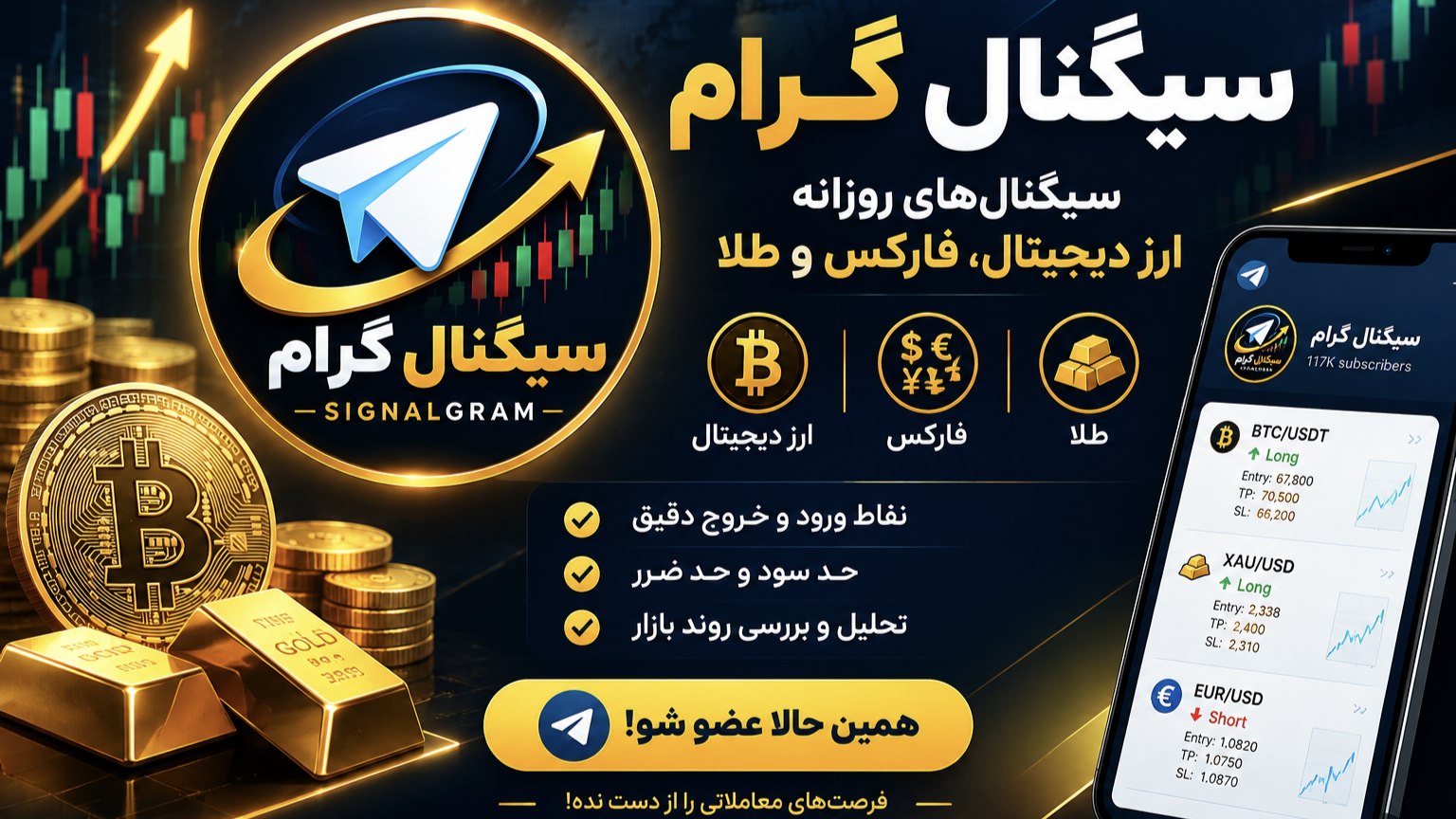 سیگنال گرام - سیگنال رایگان ارز دیجیتال - فارکس و بورس