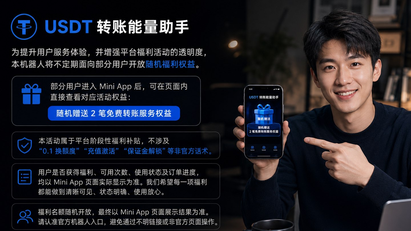 𝙐𝙎𝘿𝙏 转账能量助手⚡️