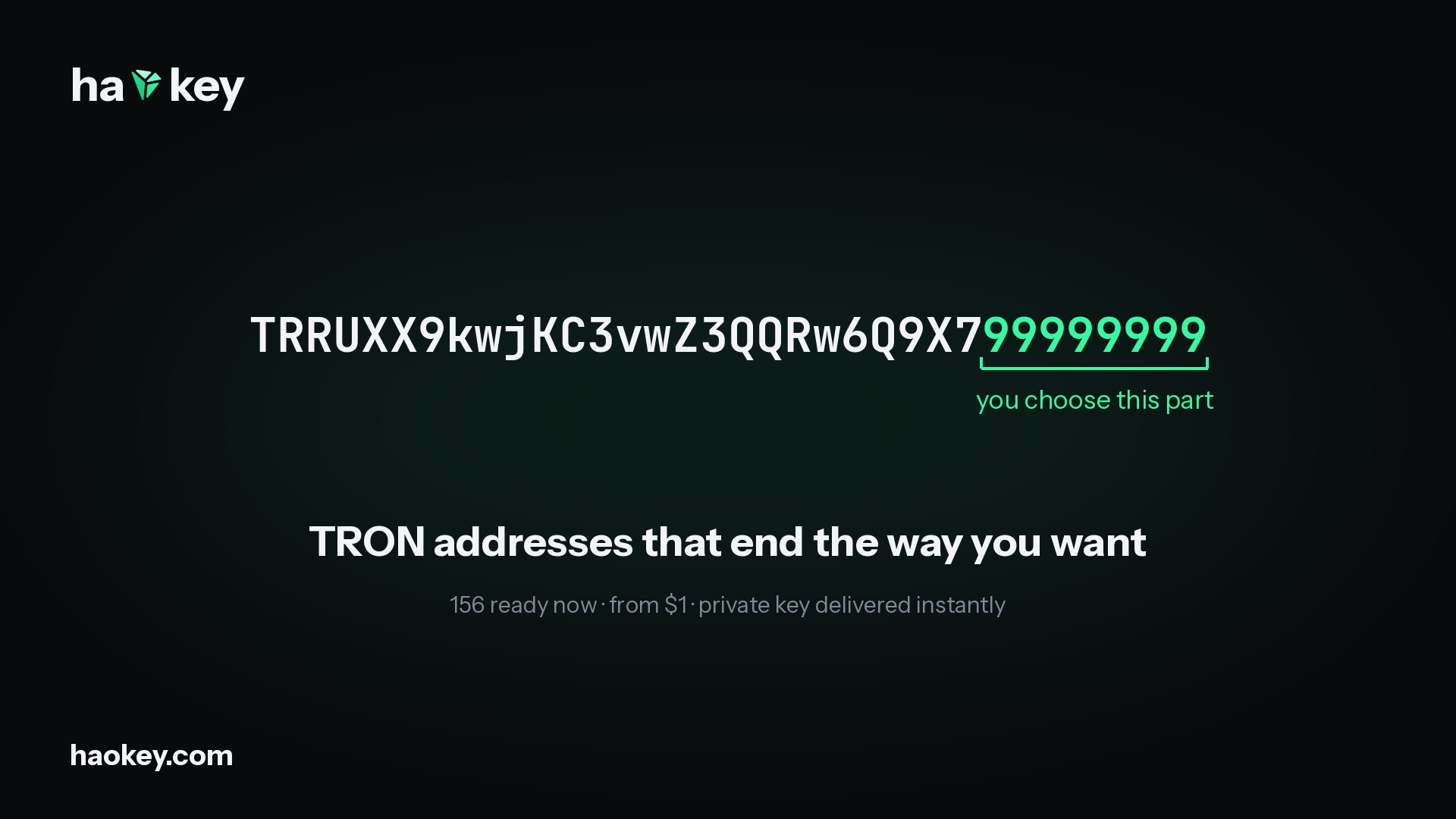 HaoKey — TRON addresses