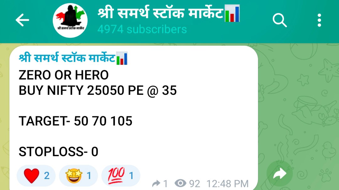 श्री समर्थ स्टॉक मार्केट📊