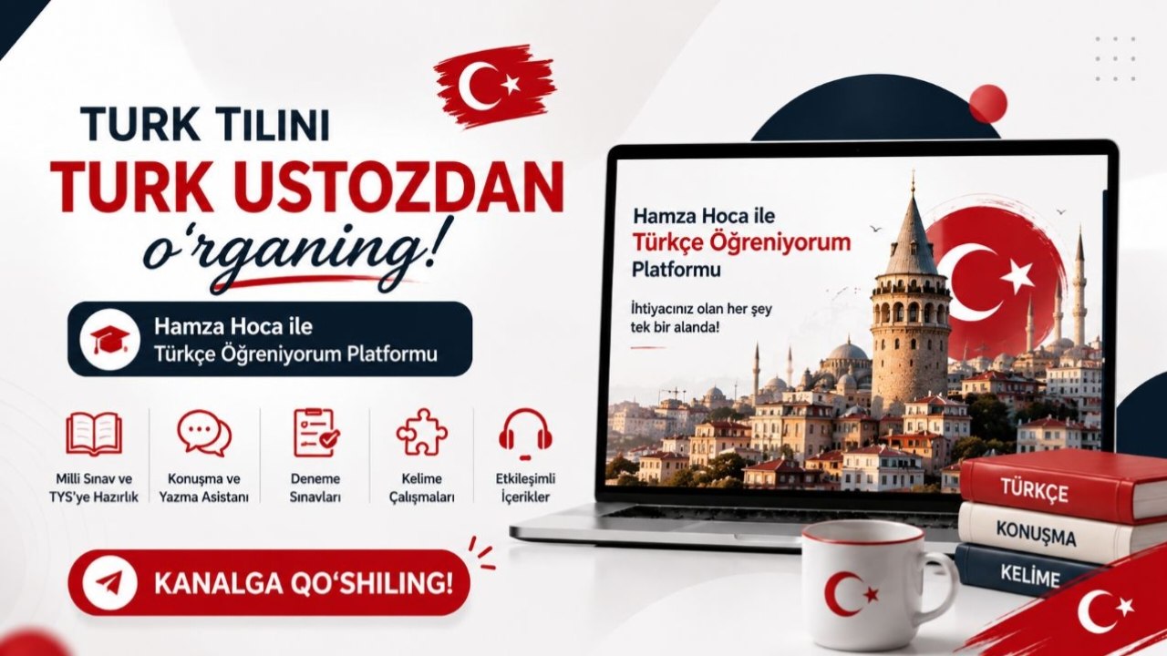 HAMZA HOCA İLE TÜRKÇE ÖĞRENİYORUM 🇺🇿➡️🇹🇷