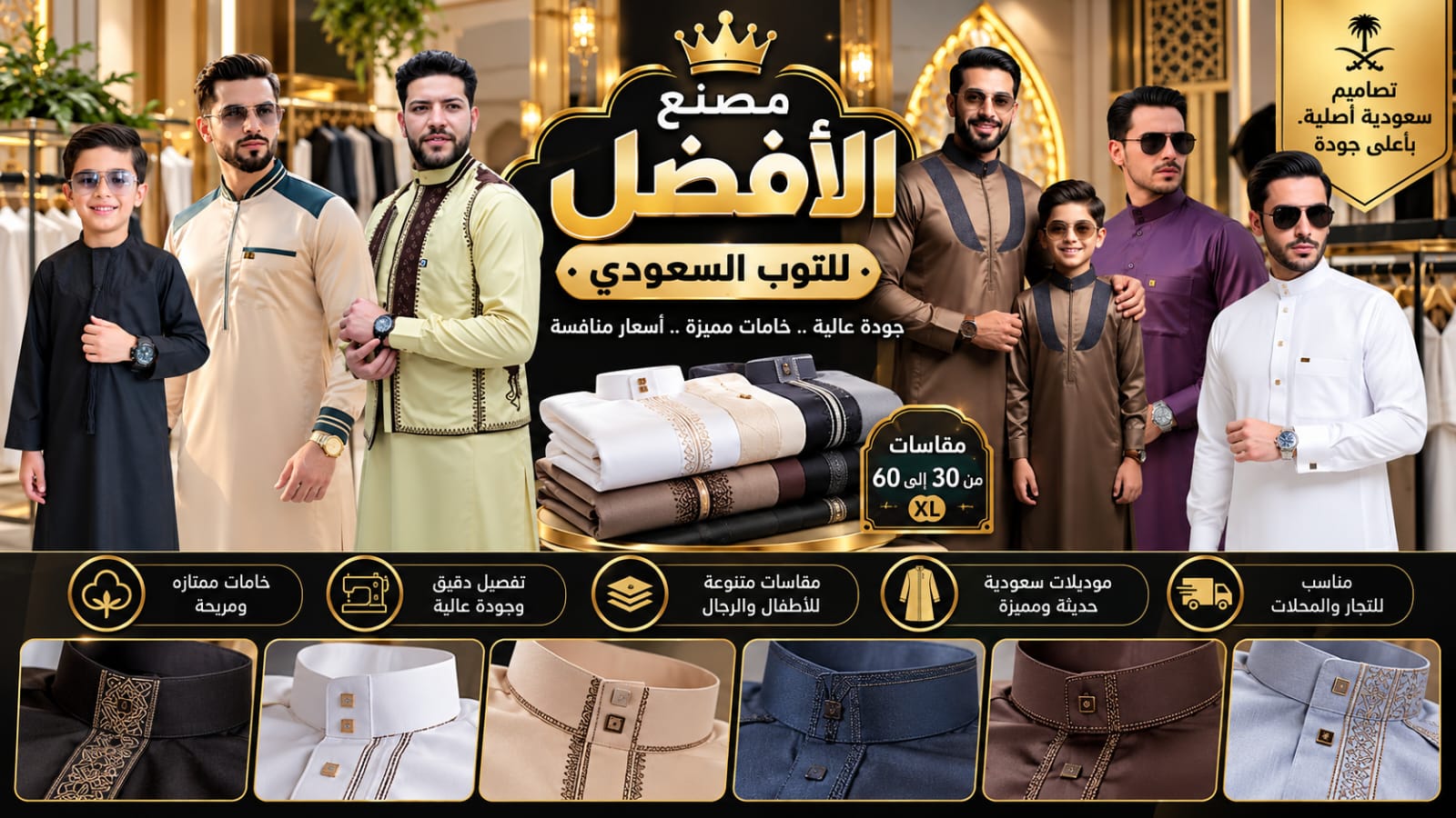 مصنع الأفضل للثوب السعودى Alafdal factory 👍
