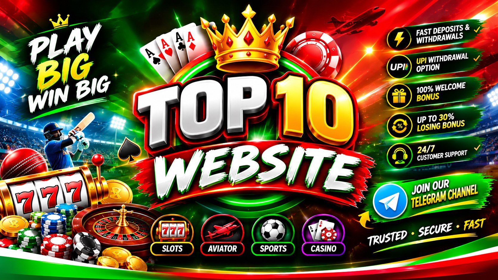 TOP 10 WEBSITE 🎰🃏🏏
